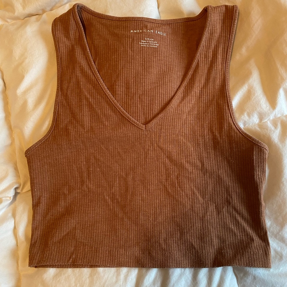 American Eagle Ribbed Cropped Tank